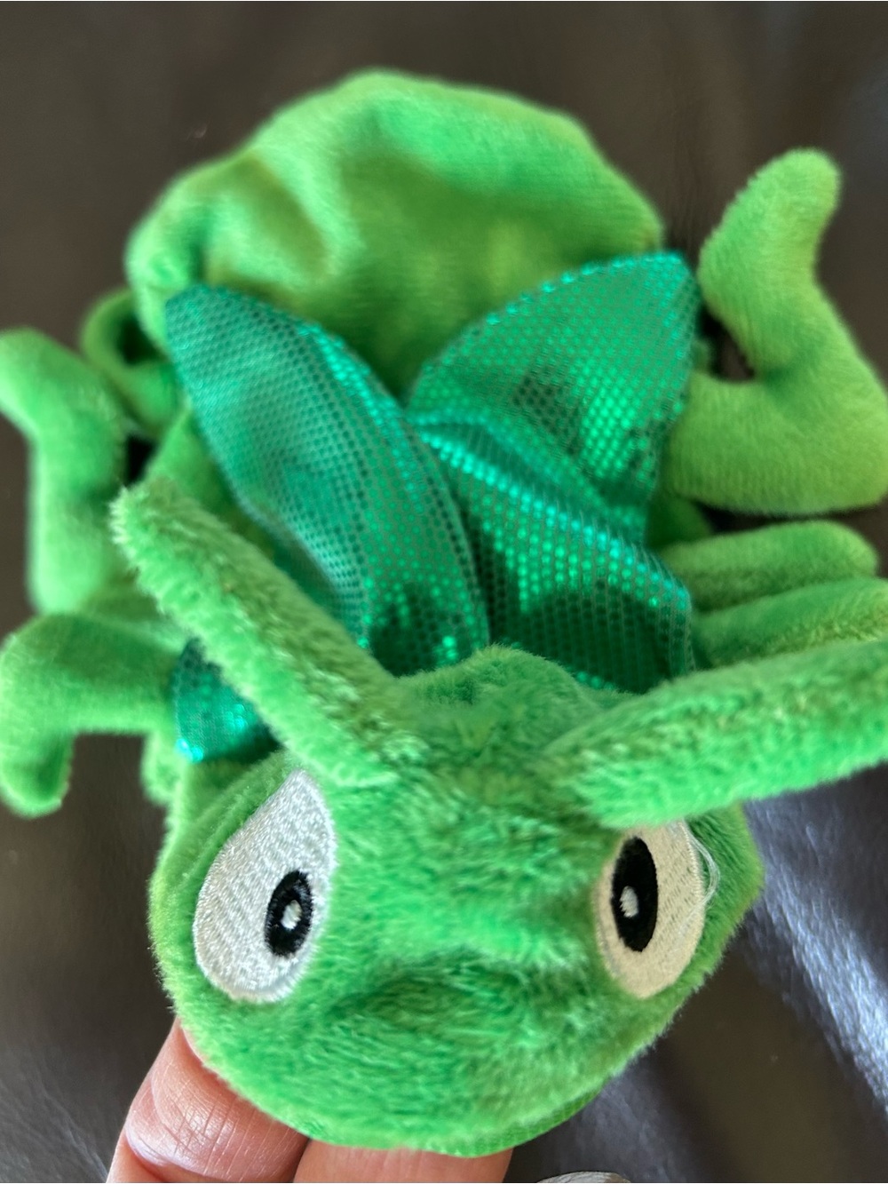 THRIVE Bearded Dragon Cricket Costume Green Plush Reptile Halloween Outfit Small